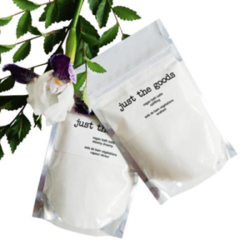 just the goods vegan bath salts, steamy dreamy