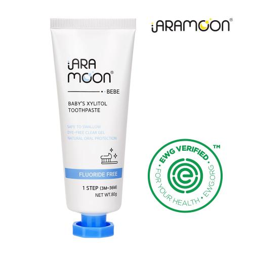 Aramoon Bebe Baby's Xylitol Toothpaste, Fluoride Free Blueberry