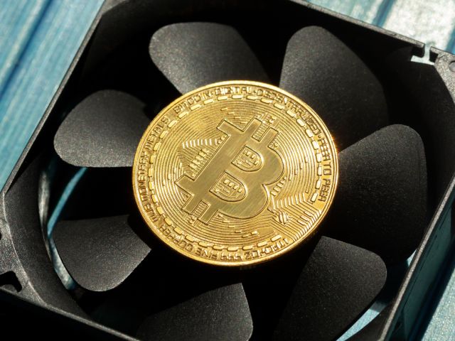 Bitcoin on a fan