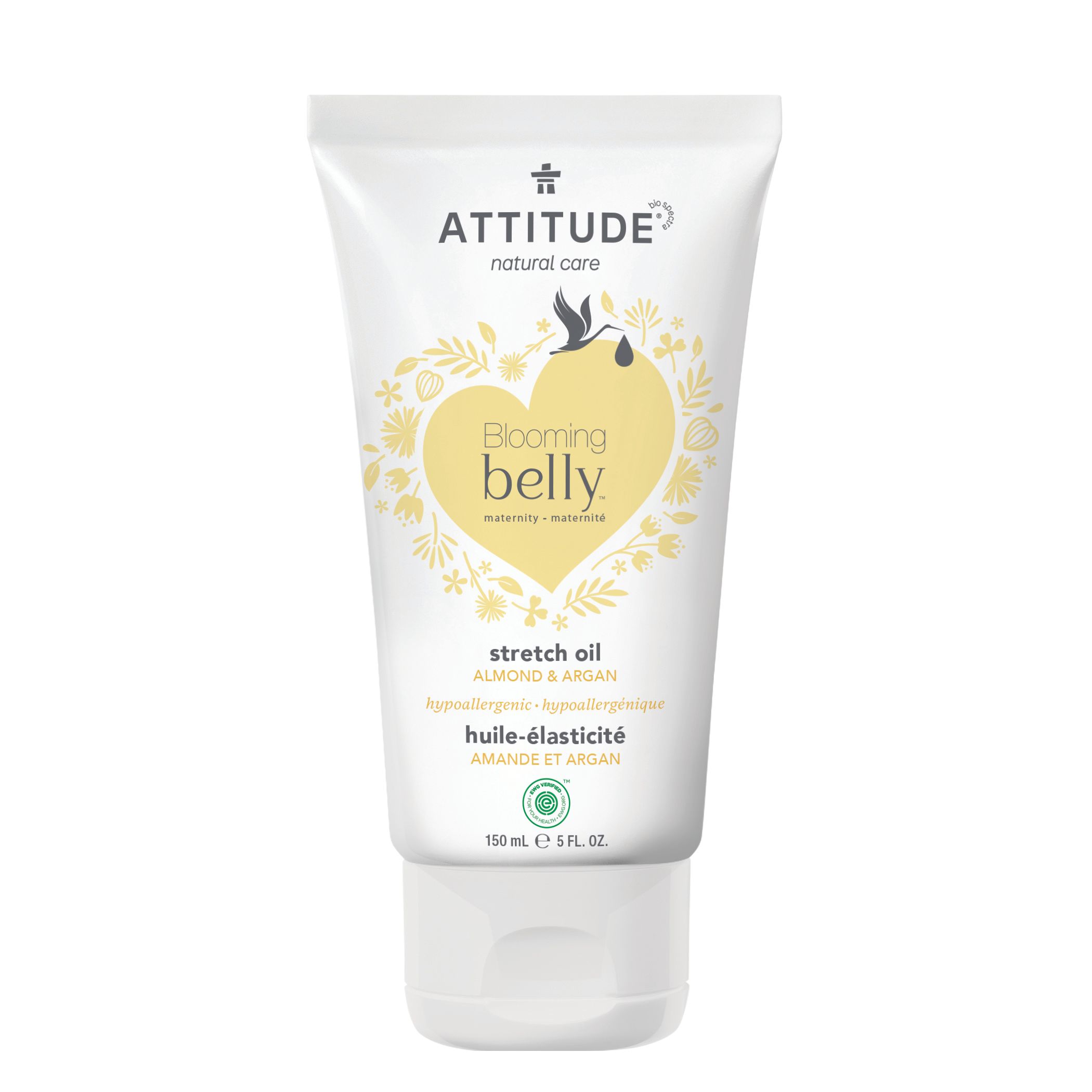 ATTITUDE Blooming Belly Stretch Oil, Almond & Argan
