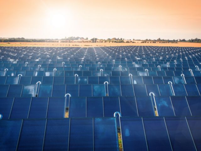 Photo of a solar farm