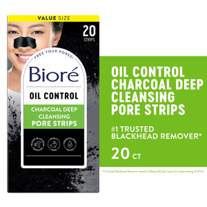 Bior Biore Charcoal Blackhead Remover Pore Strips, Deep Cleansing Nose Strips