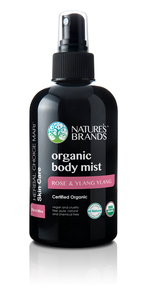 Nature's Brands Organic Body Mist, Rose & Ylang Ylang